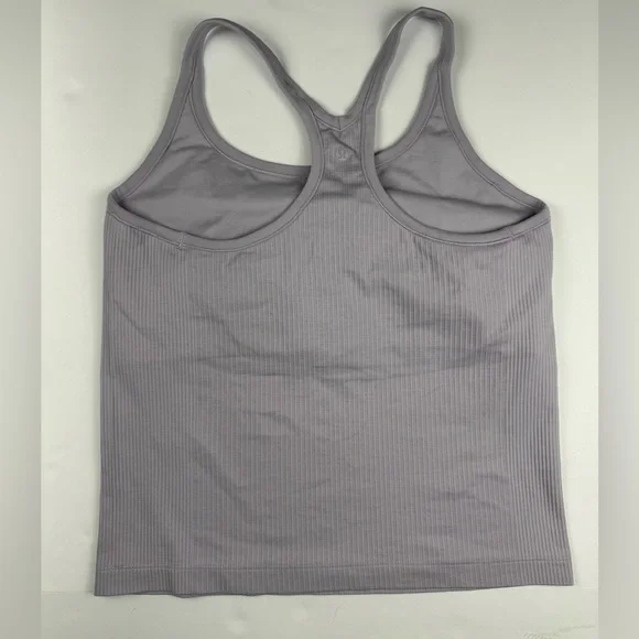 Lululemon Ebb to street tank top in light lavender with bra inside size 14 - Picture 5 of 8